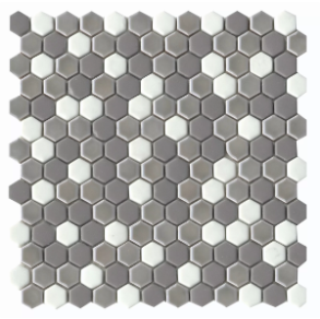 Confetti Freddo Blend Hexagon Mosaic - glass tile